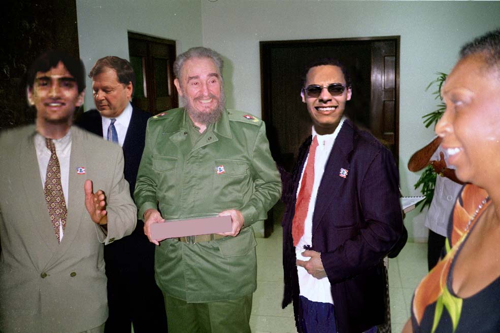 Cliff Morgan with Fidel Castro in Havana